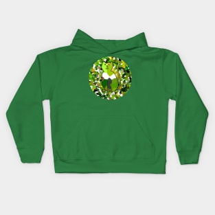 Cat on Green Kids Hoodie